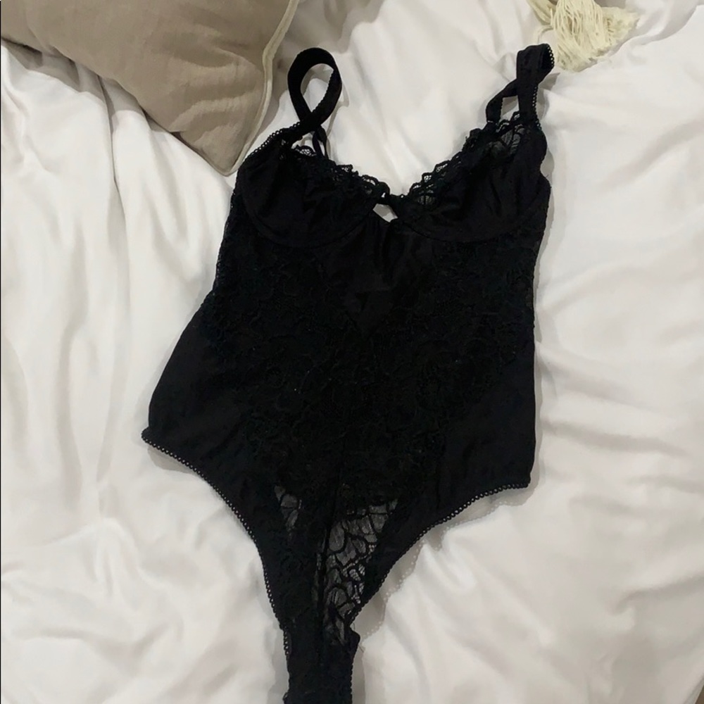 black lacey bodysuit!
